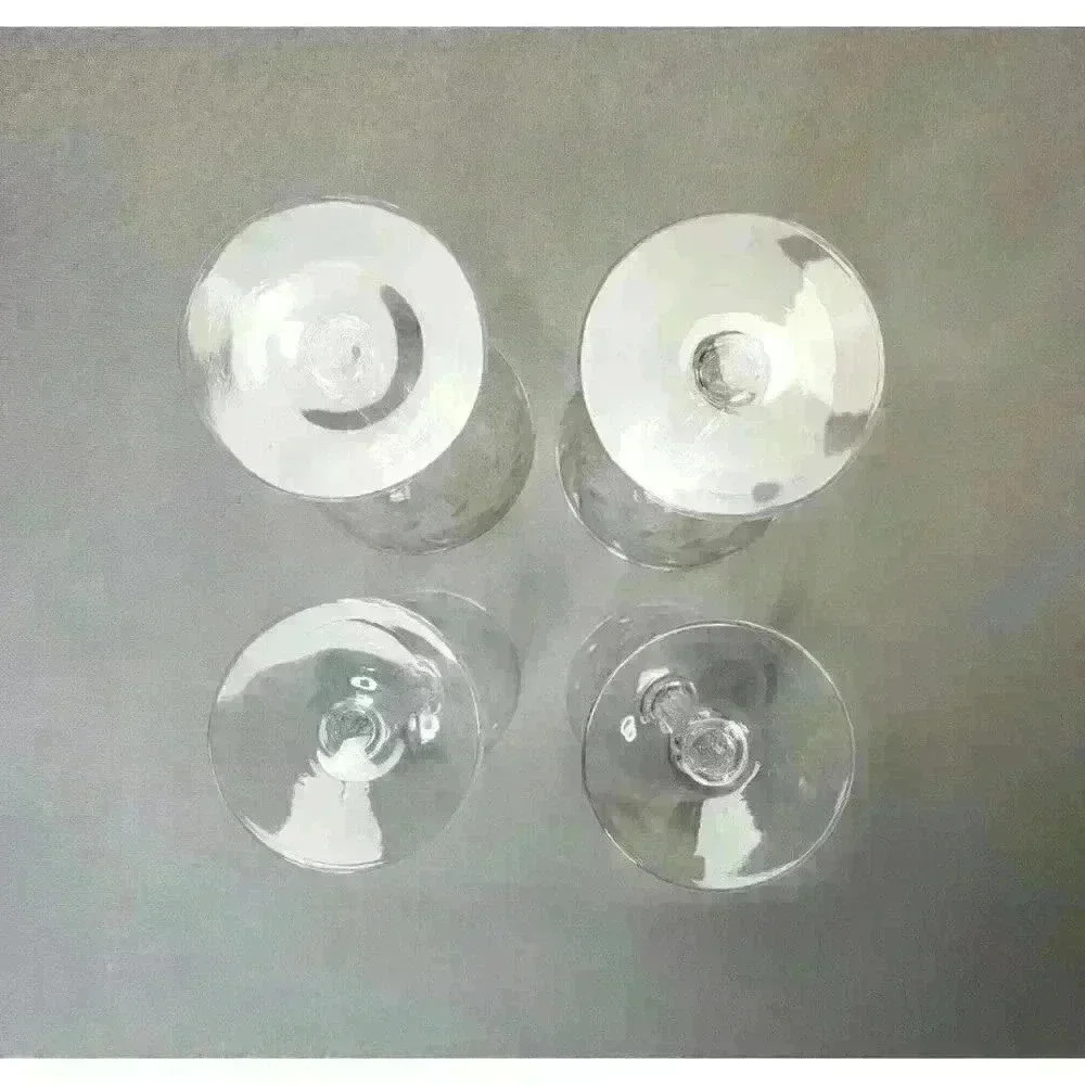 Vintage Libbey Rock Sharpe Laurel Wreath Champagne Coupes & Wine Glasses Set (4) - Picture 4 of 4